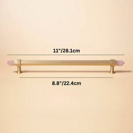 Crystal Cabinet Knobs & Drawer Pull Bars, Elegant Kitchen & Dresser Hardware, White & Pink Crystal, Set of 2, 1.14-12.6in