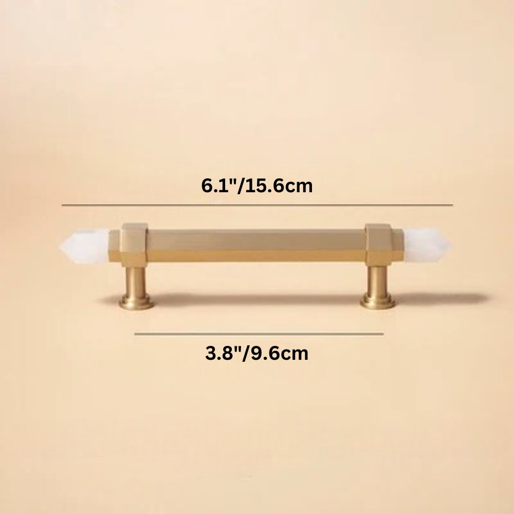 Crystal Cabinet Knobs & Drawer Pull Bars, Elegant Kitchen & Dresser Hardware, White & Pink Crystal, Set of 2, 1.14-12.6in