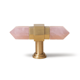 Crystal Cabinet Knobs & Drawer Pull Bars, Elegant Kitchen & Dresser Hardware, White & Pink Crystal, Set of 2, 1.14-12.6in