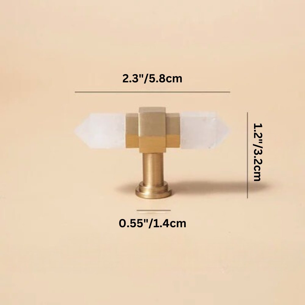 Crystal Cabinet Knobs & Drawer Pull Bars, Elegant Kitchen & Dresser Hardware, White & Pink Crystal, Set of 2, 1.14-12.6in