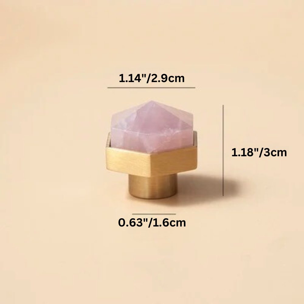 Crystal Cabinet Knobs & Drawer Pull Bars, Elegant Kitchen & Dresser Hardware, White & Pink Crystal, Set of 2, 1.14-12.6in