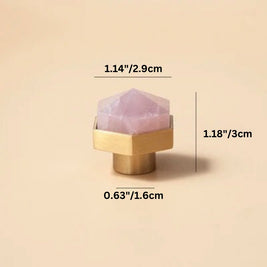 Crystal Cabinet Knobs & Drawer Pull Bars, Elegant Kitchen & Dresser Hardware, White & Pink Crystal, Set of 2, 1.14-12.6in