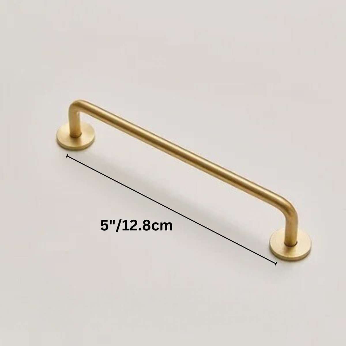 Gold-Finish Elongated Drawer Pulls, Modern Kitchen & Wardrobe Hardware, With or Without Baseplate, Set of 2, 3.8-15.7in