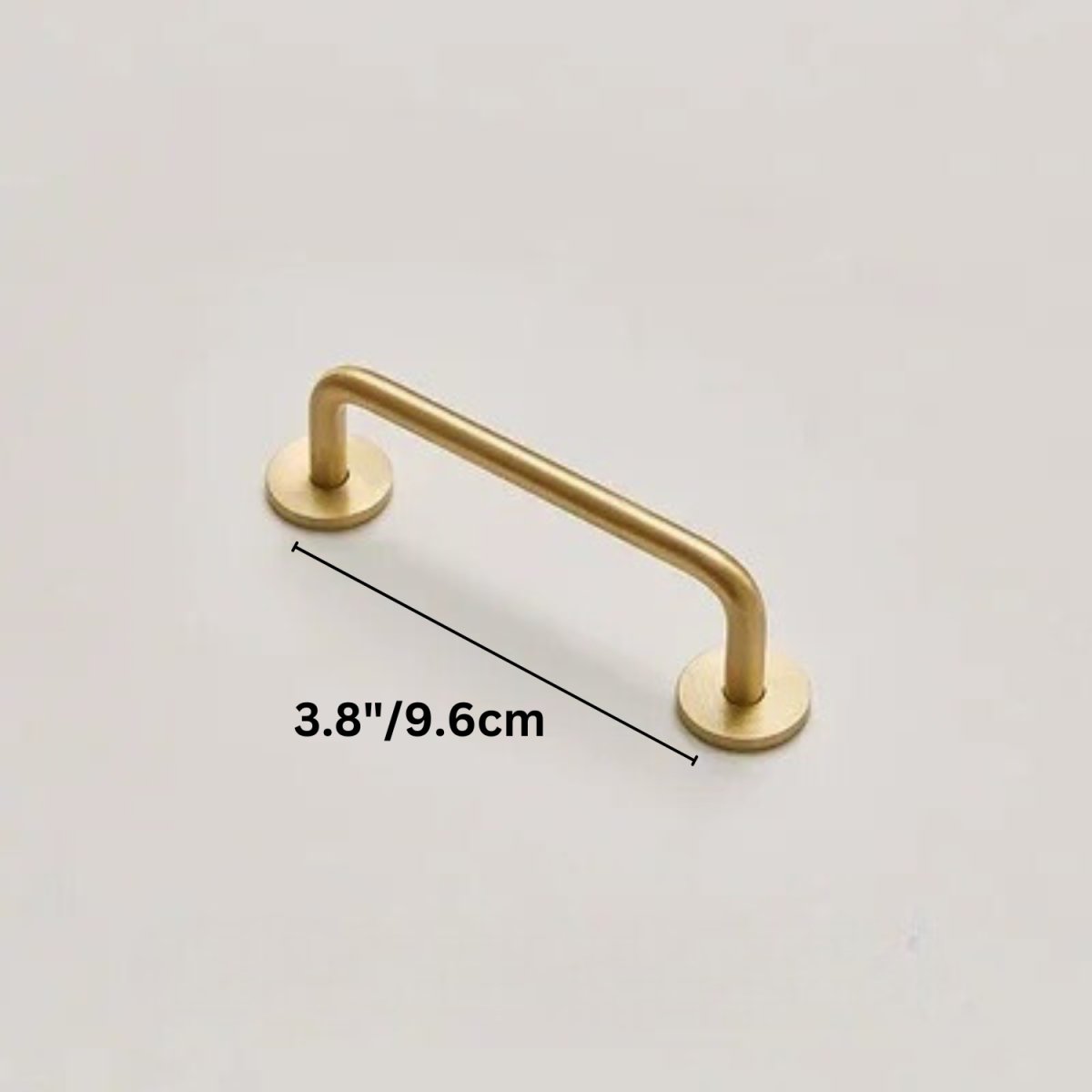 Gold-Finish Elongated Drawer Pulls, Modern Kitchen & Wardrobe Hardware, With or Without Baseplate, Set of 2, 3.8-15.7in