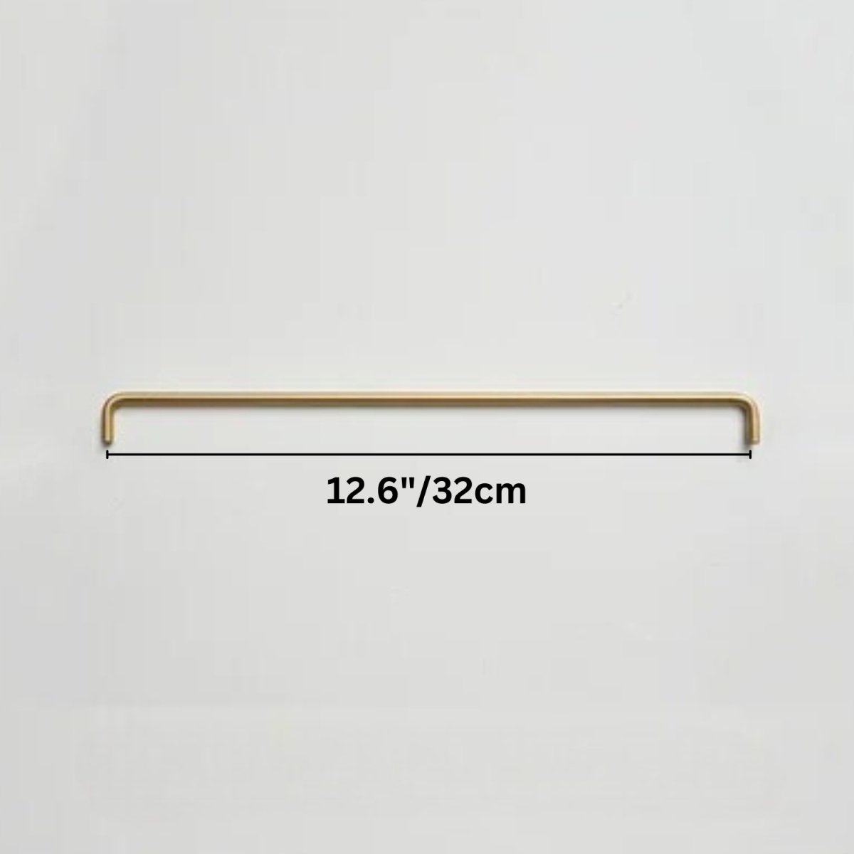Gold-Finish Elongated Drawer Pulls, Modern Kitchen & Wardrobe Hardware, With or Without Baseplate, Set of 2, 3.8-15.7in