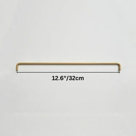 Gold-Finish Elongated Drawer Pulls, Modern Kitchen & Wardrobe Hardware, With or Without Baseplate, Set of 2, 3.8-15.7in