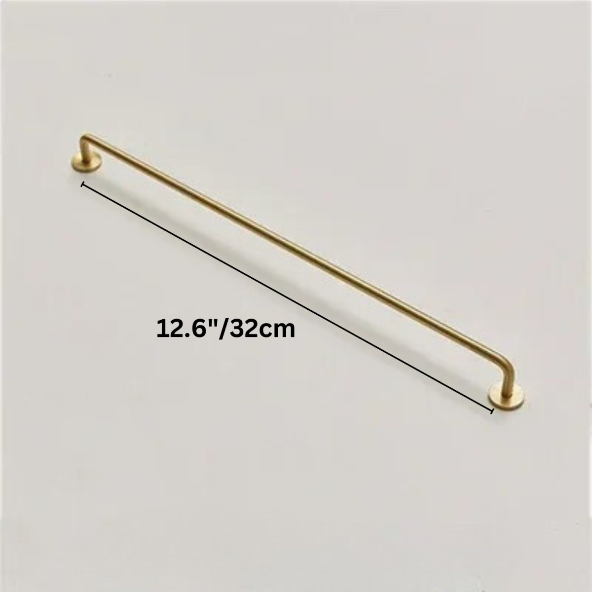 Gold-Finish Elongated Drawer Pulls, Modern Kitchen & Wardrobe Hardware, With or Without Baseplate, Set of 2, 3.8-15.7in