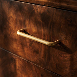 Gold-Finish Elongated Drawer Pulls, Modern Kitchen & Wardrobe Hardware, With or Without Baseplate, Set of 2, 3.8-15.7in