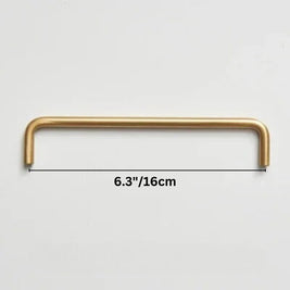 Gold-Finish Elongated Drawer Pulls, Modern Kitchen & Wardrobe Hardware, With or Without Baseplate, Set of 2, 3.8-15.7in