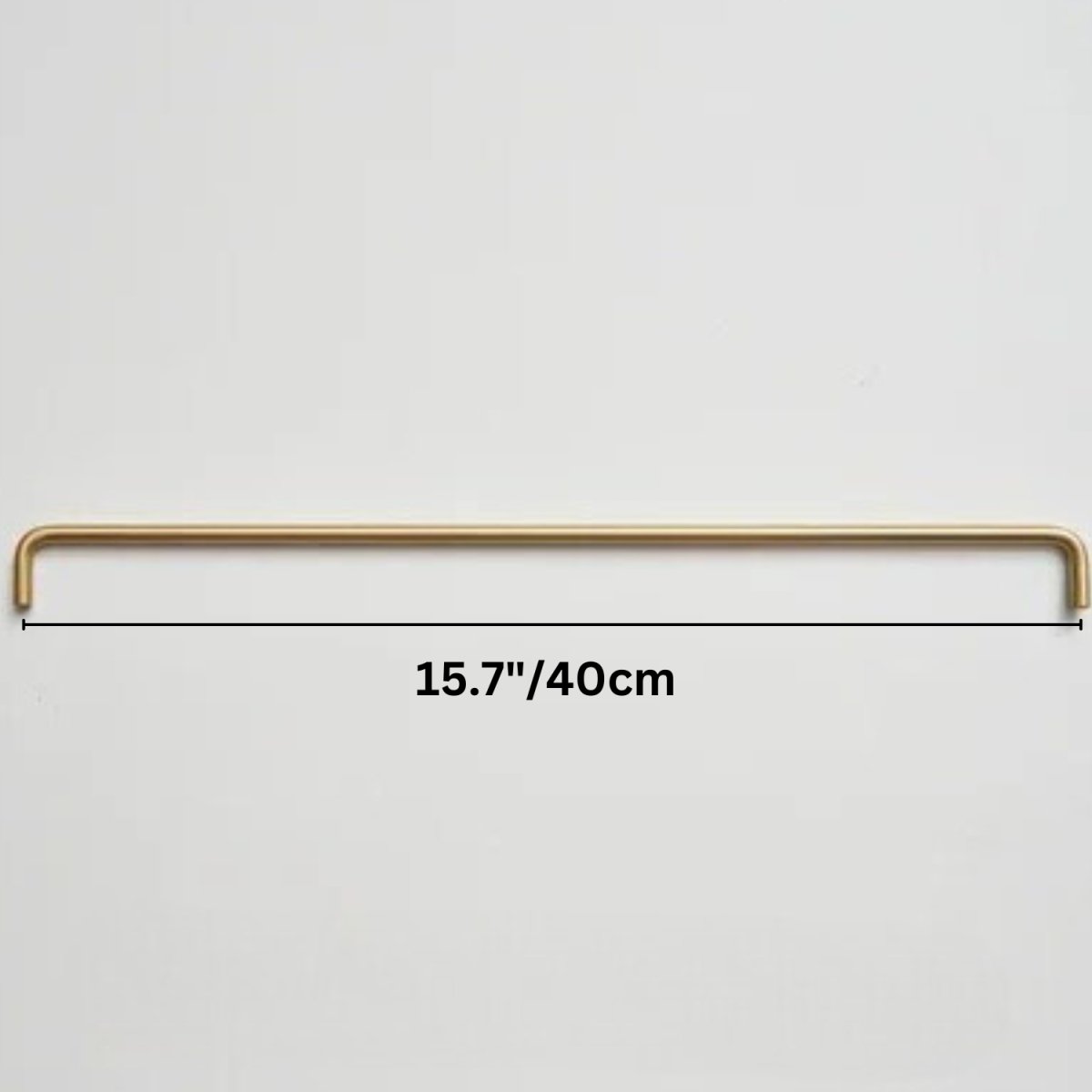 Gold-Finish Elongated Drawer Pulls, Modern Kitchen & Wardrobe Hardware, With or Without Baseplate, Set of 2, 3.8-15.7in