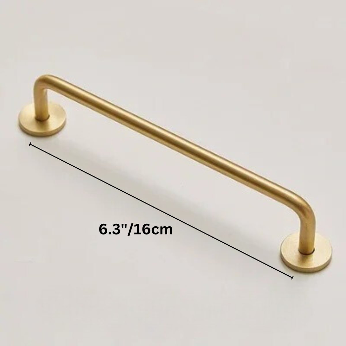 Gold-Finish Elongated Drawer Pulls, Modern Kitchen & Wardrobe Hardware, With or Without Baseplate, Set of 2, 3.8-15.7in
