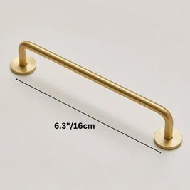 Gold-Finish Elongated Drawer Pulls, Modern Kitchen & Wardrobe Hardware, With or Without Baseplate, Set of 2, 3.8-15.7in