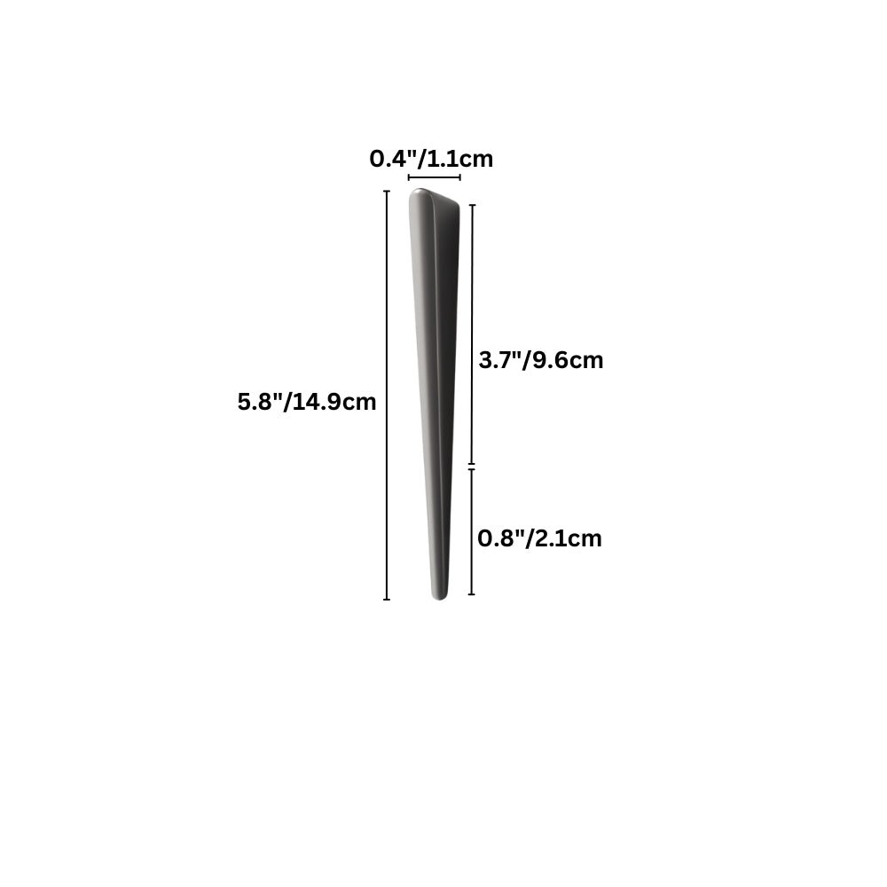 Zinc Alloy Drawer Pull Bars, Modern Cabinet & Wardrobe Hardware, Tapered Geometric Profile, Set of 2 in Gold-Tone & Grey, 1.2-7.5in